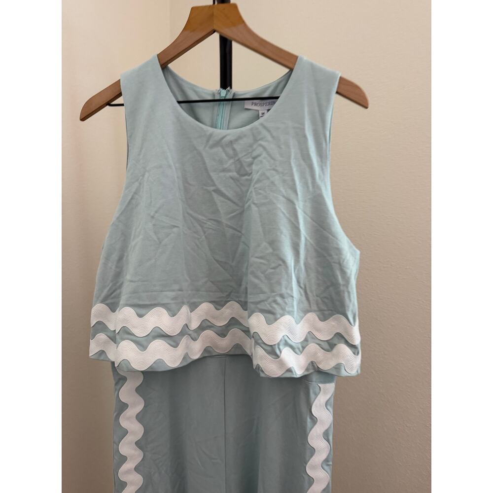New NWT Prosperina Kayla ancient waters aqua cotton jumpsuit - Picture 6 of 10